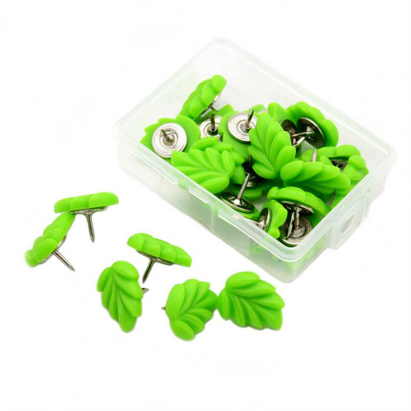 20 tk Suurepärased joonistusnõelad deformeerumatud tööd säästvad pöidlad Lehekujulised korgitahvli ohutusnõelad