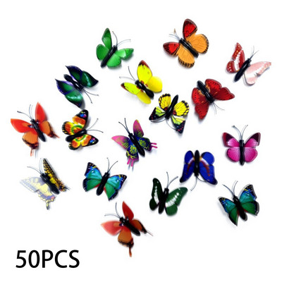 20/30/50PCS Butterfly Thumb Tacks Χάρτης Thumbtacks για φωτογραφία Πίνακας φελλού Offie Σχολικά είδη γραφικής ύλης για φοιτητές Τυχαίο χρώμα