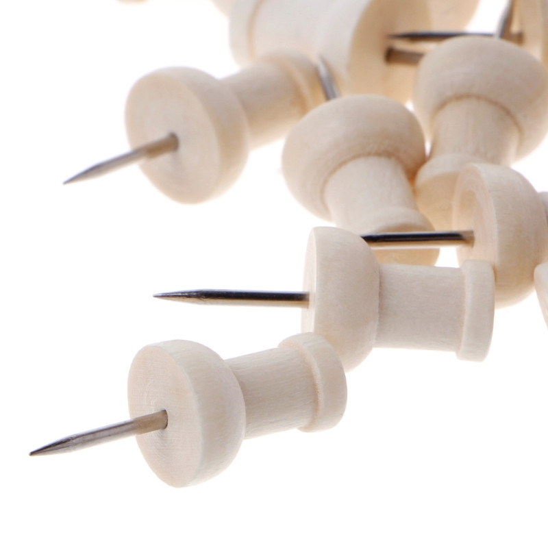 40 komada Drvene kopče Kreativne ukrasne igle za crtanje Drveni glavni ured HCCY