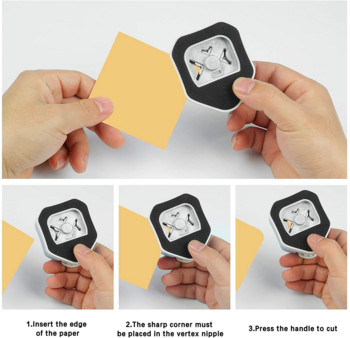 3 σε 1 Γωνιακό στρογγυλό διάτρητο διάτρησης 4/7/10 χιλιοστά/λοξότμηση/σχήμα ομορφιάς 3-way Paper DIY Photo Card Cutter Scrapbooking Crafting