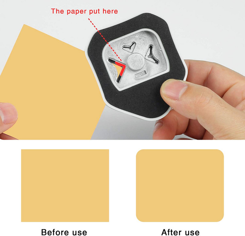 3 u 1 Kutni zaobljeni bušilica za bušenje rupa 4/7/10 mm/skošenje/ljepotan oblik 3-smjerni papir DIY rezač foto kartica Izrada spomenara