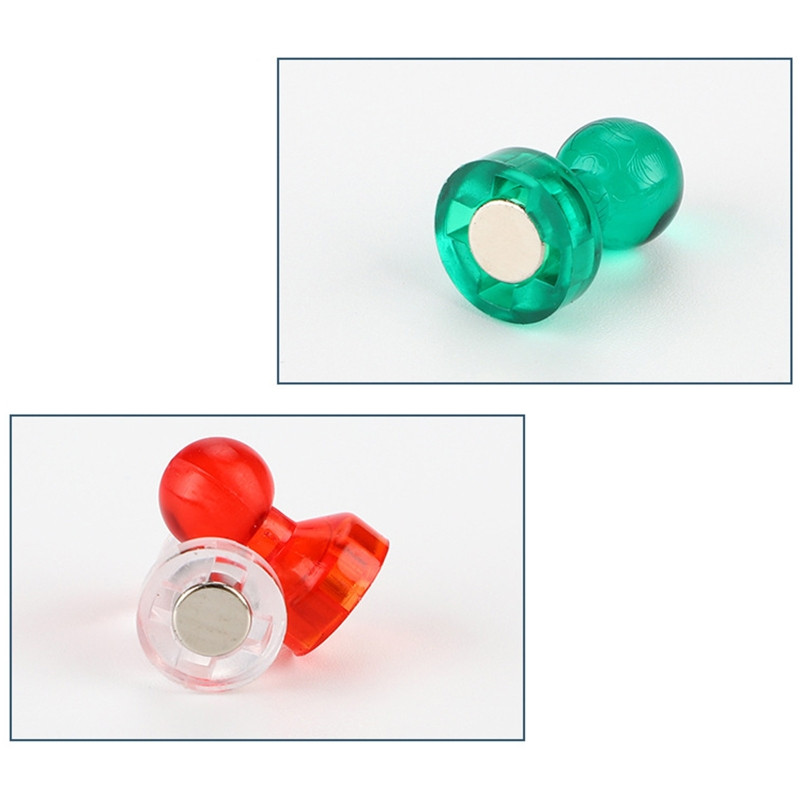 10 tk värvilised magentilised nööpnõelad tahvlimagnetid minikaardimagnetid tugeva magnetiga külmkapimagnetiga kontoritarbed