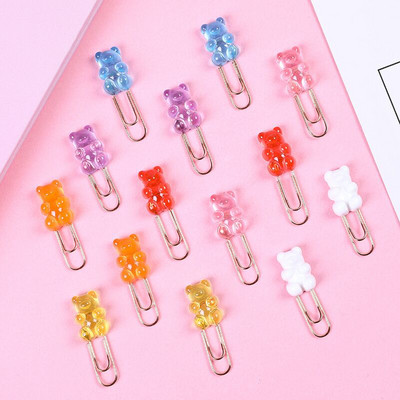 Sharkbang 10pcs/lot Kawaii Rainbow Bear Spajalica za papir Ukrasna kopča za vezivo oznaka Školski uredski pribor