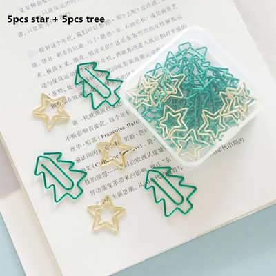 MINKYS Kawaii 10 τεμ./παρτίδα Strawberry Lemon Carrot Μεταλλικό κλιπ Χριστουγεννιάτικο Τραγούδι Διακοσμητικό σελιδοδείκτη Κλιπ βιβλιοδεσίας Χαρτικά