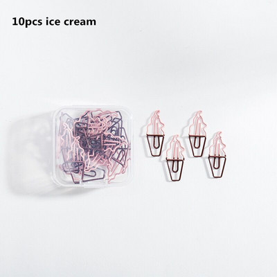 MINKYS Kawaii 10 τεμ./παρτίδα Strawberry Lemon Carrot Μεταλλικό κλιπ Χριστουγεννιάτικο Τραγούδι Διακοσμητικό σελιδοδείκτη Κλιπ βιβλιοδεσίας Χαρτικά