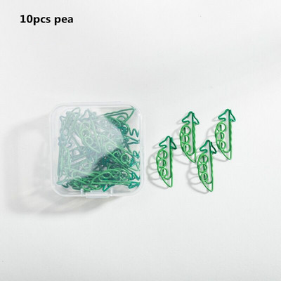 MINKYS Kawaii 10 τεμ./παρτίδα Strawberry Lemon Carrot Μεταλλικό κλιπ Χριστουγεννιάτικο Τραγούδι Διακοσμητικό σελιδοδείκτη Κλιπ βιβλιοδεσίας Χαρτικά