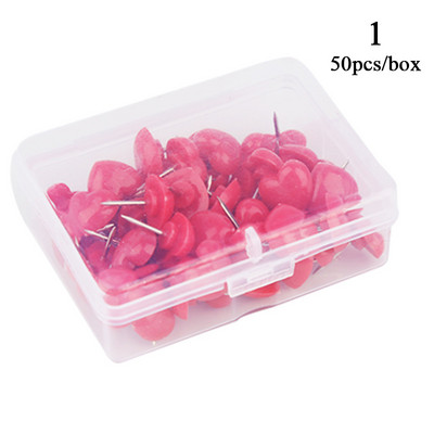 50db/doboz Szív alakú műanyag minőségi parafa tábla biztonsági színes nyomógombos csapok Irodai kellékek Iskolai kellékek