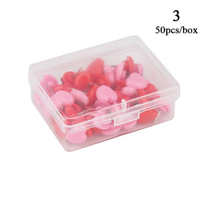 50db/doboz Szív alakú műanyag minőségi parafa tábla biztonsági színes nyomógombos csapok Irodai kellékek Iskolai kellékek