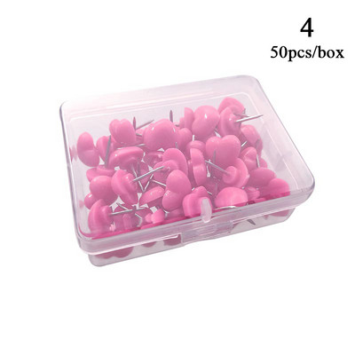 50db/doboz Szív alakú műanyag minőségi parafa tábla biztonsági színes nyomógombos csapok Irodai kellékek Iskolai kellékek