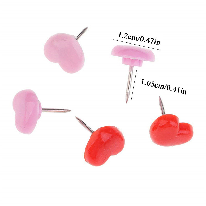 50db/doboz Szív alakú műanyag minőségi parafa tábla biztonsági színes nyomógombos csapok Irodai kellékek Iskolai kellékek