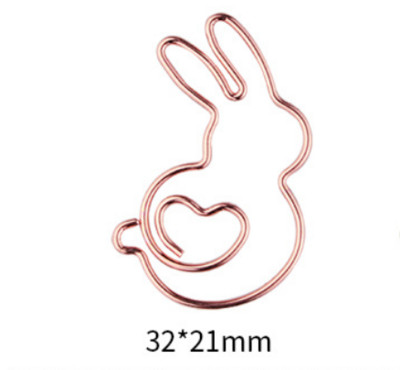 10 ks/balenie Kawaii papiernictvo kórejský králik kovové sponky na papier mini ružovo-zlaté záložky plánovač klipy Papelaria kancelárske potreby