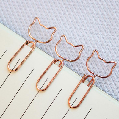 10 ks/balenie Kawaii papiernictvo kórejský králik kovové sponky na papier mini ružovo-zlaté záložky plánovač klipy Papelaria kancelárske potreby