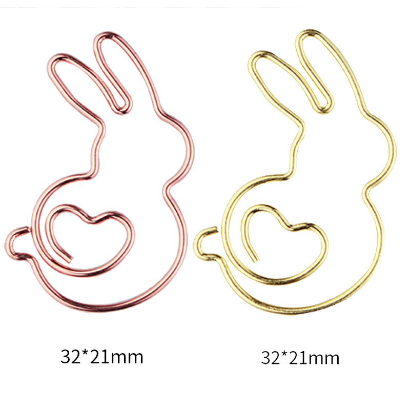 10 ks/balenie Kawaii papiernictvo kórejský králik kovové sponky na papier mini ružovo-zlaté záložky plánovač klipy Papelaria kancelárske potreby