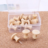 Drvene igle od prirodnog pluta od 15 kom. Pribadače za palčeve Igle za ploče za crtanje Foto Zidne zakovice Uredski školski pribor