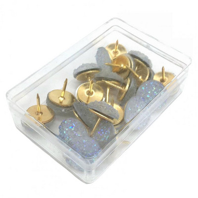 1 set pribadače s kutijom za pohranu Dobra fiksacija Sjajna površina Plutana ploča s porukom Ručni rad Svjetlucava pribadača Kućne potrepštine