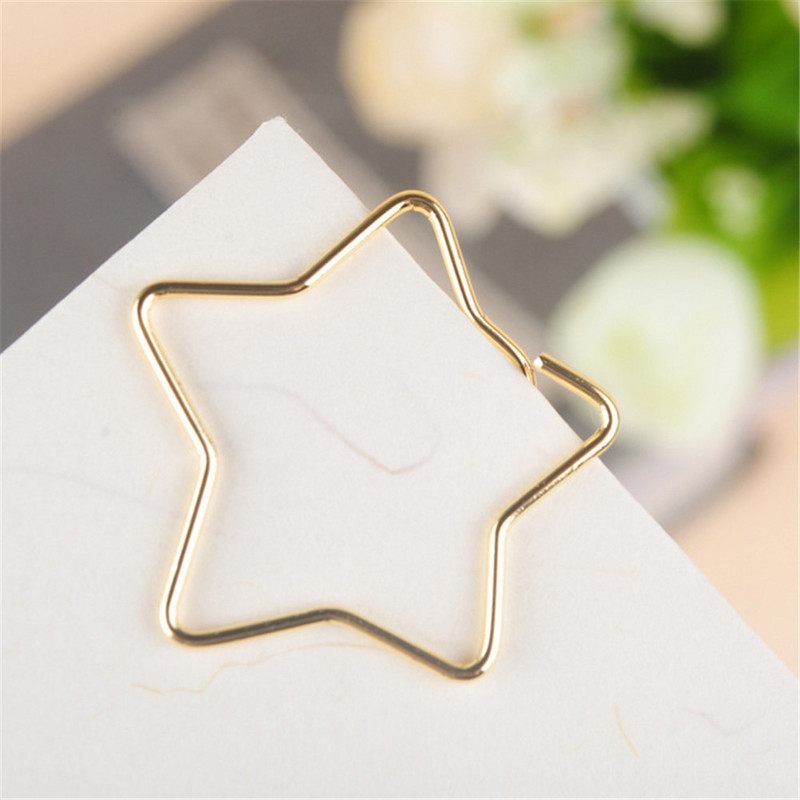 15 kom/kutija Zlatna zvijezda Mjesec Metalne spajalice za knjige Za vezivo markera za knjige Foto Memo Stezaljka Pribor za pisanje Školski uredski pribor