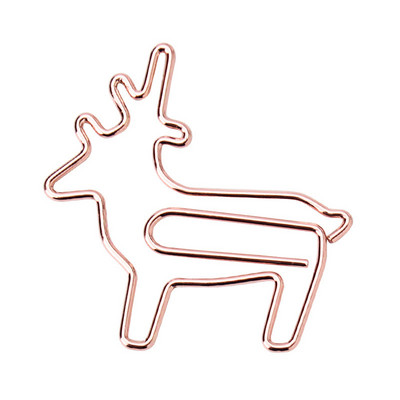 20 buc. Agrafe de hârtie drăguțe în formă de elefant din aur roz Semne de carte Notă foto Clip pentru bilete Papetarie Rechizite școlare Cadouri