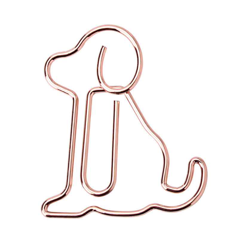 20 buc. Agrafe de hârtie drăguțe în formă de elefant din aur roz Semne de carte Notă foto Clip pentru bilete Papetarie Rechizite școlare Cadouri