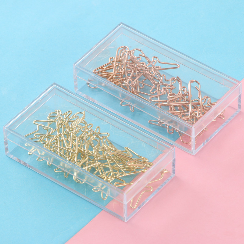 12 db/doboz repülőgép formájú aranyos rózsa arany gemkapcsok könyvjelzők fényképes jegyzettartó irodai kellékek dekoráció