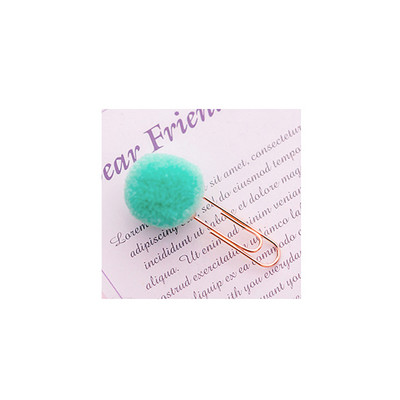 12Pcs/lot Slatka kuglica za kosu u boji, spajalica za papir, metalna knjižna oznaka Poklon za uređenje doma, pribor za pisanje, školski uredski pribor