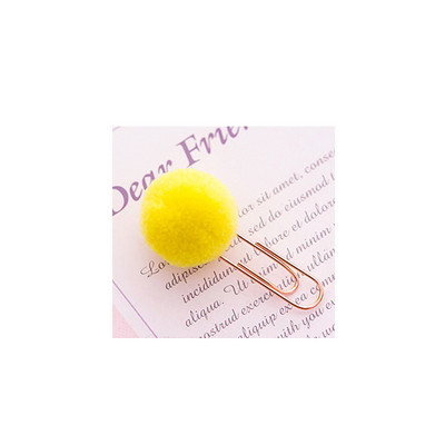 12Pcs/lot Slatka kuglica za kosu u boji, spajalica za papir, metalna knjižna oznaka Poklon za uređenje doma, pribor za pisanje, školski uredski pribor