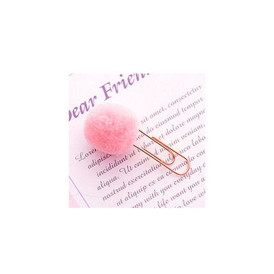 12Pcs/lot Slatka kuglica za kosu u boji, spajalica za papir, metalna knjižna oznaka Poklon za uređenje doma, pribor za pisanje, školski uredski pribor