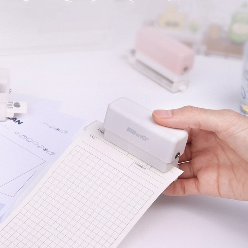 6 skylučių perforatorius popieriniam popieriui, skirtas A4 A5 B5 popieriui, „pasidaryk pats“ apvalus skylių perforatorius iškarpų knygelės nešiojamojo kompiuterio įrišimo raštinės reikmenų nešiojamasis įrankis