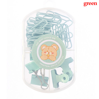 Spajalice za papir u boji Učinkovita uredska kopča za tiskanice Knjižna oznaka Metalni uredski školski pribor roza kawaii