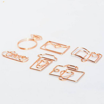 10 τεμ. συνδετήρες από ροζ χρυσό σελιδοδεικτών Εργαλεία σχεδιασμού σελιδοδεικτών Εργαλεία αποθήκευσης αποκομμάτων Κλιπ σημειώσεων Μεταλλικό συνδετικό συνδετήρα