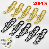 20 τεμ. Σφιγκτήρας Μίνι αρχείου Creative Music Note Σφιγκτήρας Κλιπ σελιδοδείκτης Χαρτί Διακοσμητικό κλιπ Χαρτικά για Σχολείο Γραφείου