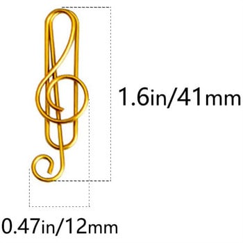 20 τεμ. Σφιγκτήρας Μίνι αρχείου Creative Music Note Σφιγκτήρας Κλιπ σελιδοδείκτης Χαρτί Διακοσμητικό κλιπ Χαρτικά για Σχολείο Γραφείου