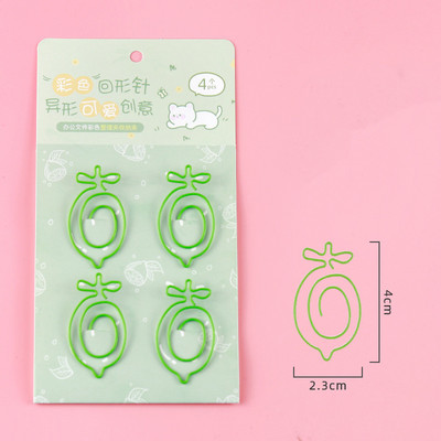 1 paket Lytwtw's Cartoon Creative Mrkva Ananas limun Patka Svinja Metalni uredski školski pribor Slatke spajalice Poklon