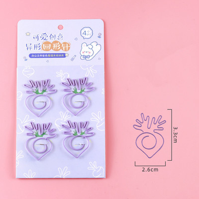 1 paket Lytwtw's Cartoon Creative Mrkva Ananas limun Patka Svinja Metalni uredski školski pribor Slatke spajalice Poklon