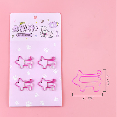 1 paket Lytwtw's Cartoon Creative Mrkva Ananas limun Patka Svinja Metalni uredski školski pribor Slatke spajalice Poklon