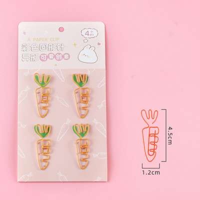 1 paket Lytwtw's Cartoon Creative Mrkva Ananas limun Patka Svinja Metalni uredski školski pribor Slatke spajalice Poklon