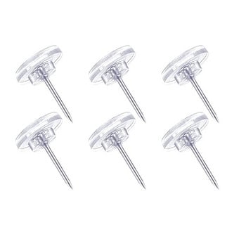 50/100Pcs/Box Push Pins Thumb Thumbtack Board Pins Σχέδιο φωτογραφιών καρφιά τοίχου Σχολικά είδη γραφείου Χαρτικά Διαφανές μαύρο