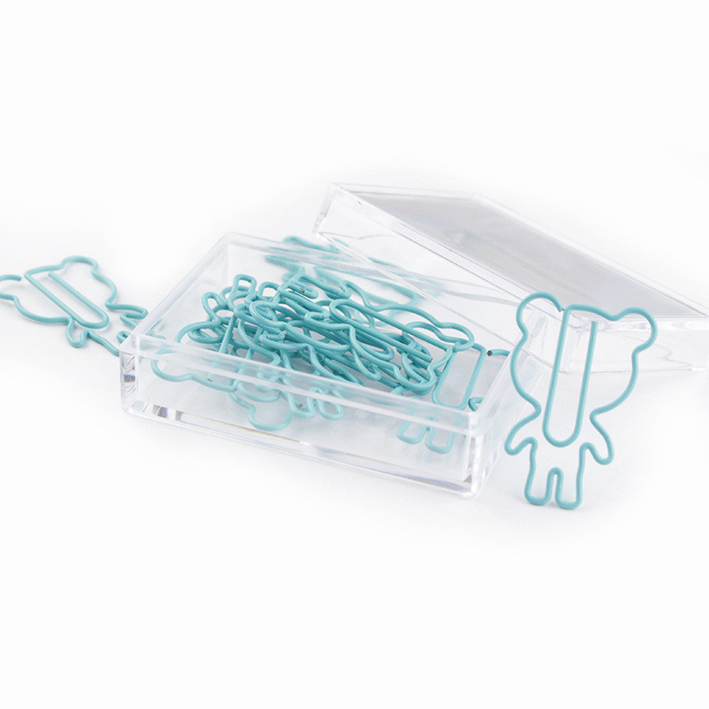 12db Kawaii Panda Bear fém gemkapcsok könyvjelzők irodakapcsok irodaszerek iskolai kellékek diák tanári papíráru jelölés