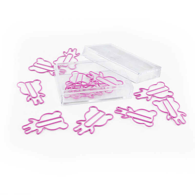 12db Kawaii Panda Bear fém gemkapcsok könyvjelzők irodakapcsok irodaszerek iskolai kellékek diák tanári papíráru jelölés