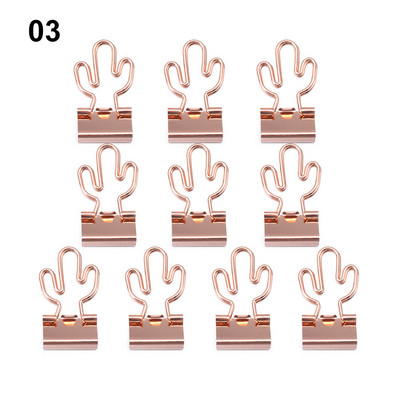 10 τμχ Χαριτωμένο κλιπ σε σχήμα λουλουδιού γάτας με μεταλλικό συνδετικό ροζ χρυσό για βιβλίο Διακοσμητικό κλιπ σημειώσεις Κλιπ βιβλιοδεσίας επιστολών