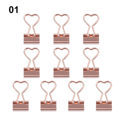 10 τμχ Χαριτωμένο κλιπ σε σχήμα λουλουδιού γάτας με μεταλλικό συνδετικό ροζ χρυσό για βιβλίο Διακοσμητικό κλιπ σημειώσεις Κλιπ βιβλιοδεσίας επιστολών