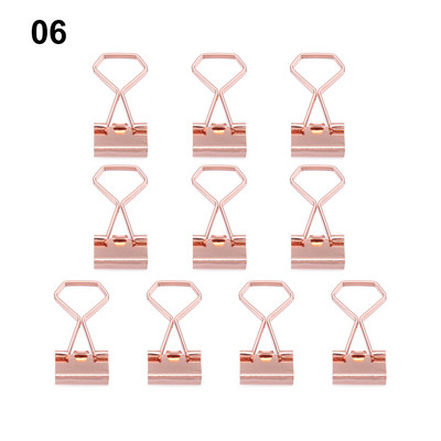 10 τμχ Χαριτωμένο κλιπ σε σχήμα λουλουδιού γάτας με μεταλλικό συνδετικό ροζ χρυσό για βιβλίο Διακοσμητικό κλιπ σημειώσεις Κλιπ βιβλιοδεσίας επιστολών