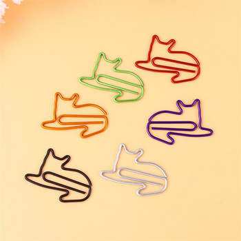 24 τεμ. Lovely Cats Shaped Clips Paper Clips Δημιουργικοί σελιδοδείκτες Paper Needles Gift Office Hand Account Essentials