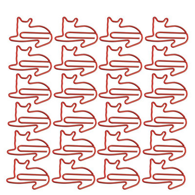 24 τεμ. Lovely Cats Shaped Clips Paper Clips Δημιουργικοί σελιδοδείκτες Paper Needles Gift Office Hand Account Essentials