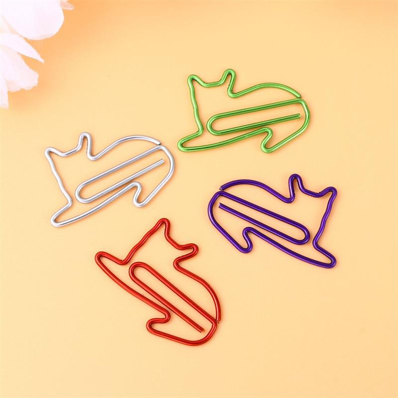 24 τεμ. Lovely Cats Shaped Clips Paper Clips Δημιουργικοί σελιδοδείκτες Paper Needles Gift Office Hand Account Essentials