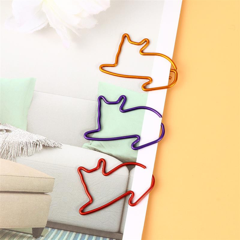 24 τεμ. Lovely Cats Shaped Clips Paper Clips Δημιουργικοί σελιδοδείκτες Paper Needles Gift Office Hand Account Essentials
