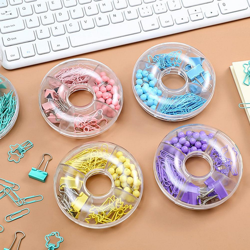 100 db színes irattartó kapcsok iratkapcsok nyomógombos tűkészlet nyomógombos szett Aranyos írószerek irodai kiegészítőkhöz Iskolai kellékek