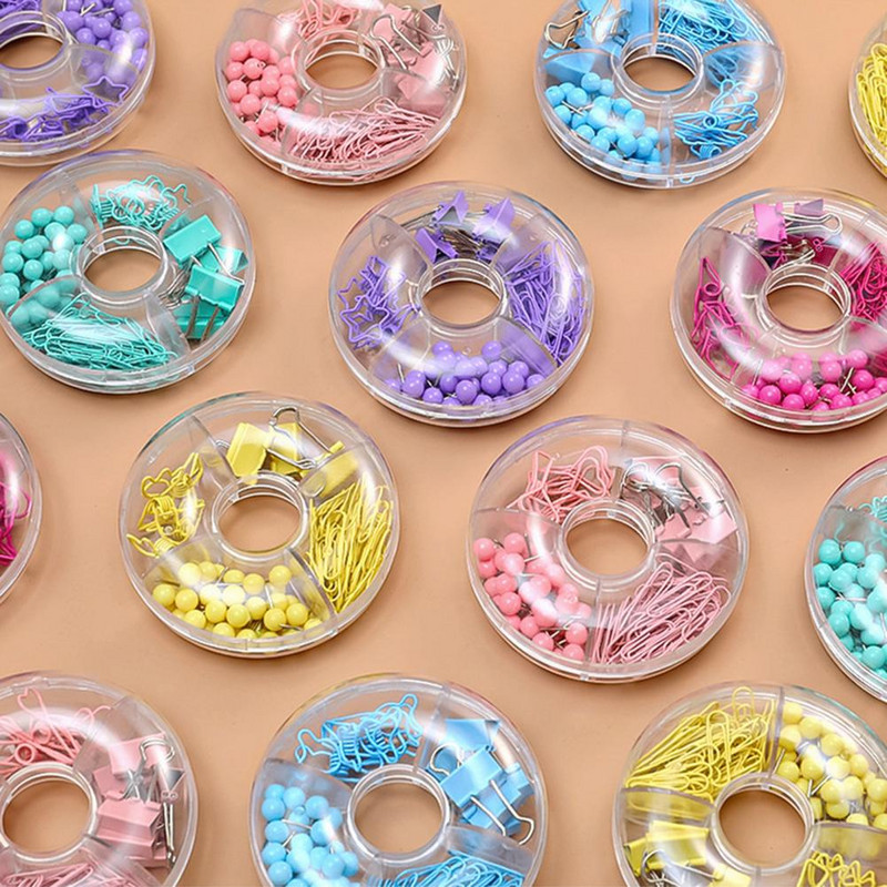 100 db színes irattartó kapcsok iratkapcsok nyomógombos tűkészlet nyomógombos szett Aranyos írószerek irodai kiegészítőkhöz Iskolai kellékek