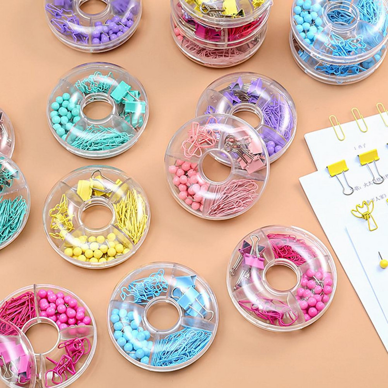 100 db színes irattartó kapcsok iratkapcsok nyomógombos tűkészlet nyomógombos szett Aranyos írószerek irodai kiegészítőkhöz Iskolai kellékek