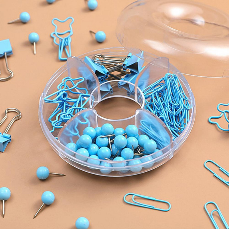 100 db színes irattartó kapcsok iratkapcsok nyomógombos tűkészlet nyomógombos szett Aranyos írószerek irodai kiegészítőkhöz Iskolai kellékek