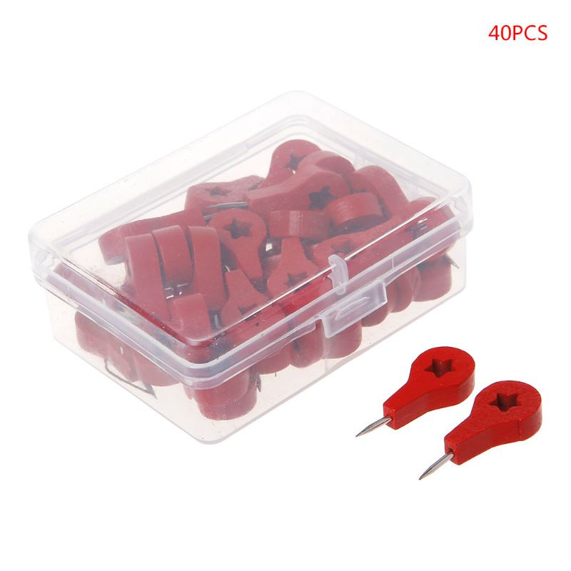 40 kom Markeri za karte Drveni crteži Foto Zidni klinovi Plutene igle za ploče Ubod za palac Igle Alat za slikanje